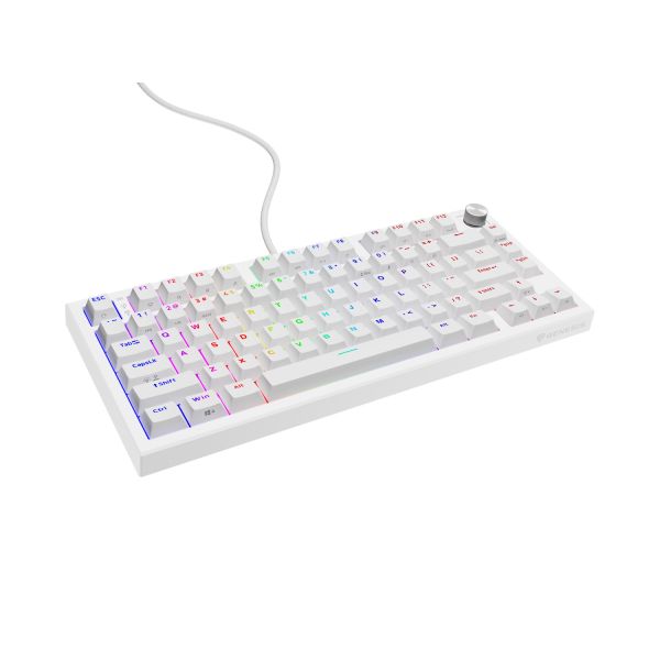 Herná mechanická klávesnica Genesis THOR 404/GenX Abyssal/Drôtové USB-A/US/Biela