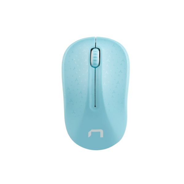 Natec optická myš TOUCAN/1600 DPI/Cestovná/Optická/1 600 DPI/Bezdrôtová USB/Biela-modrá NMY-1651