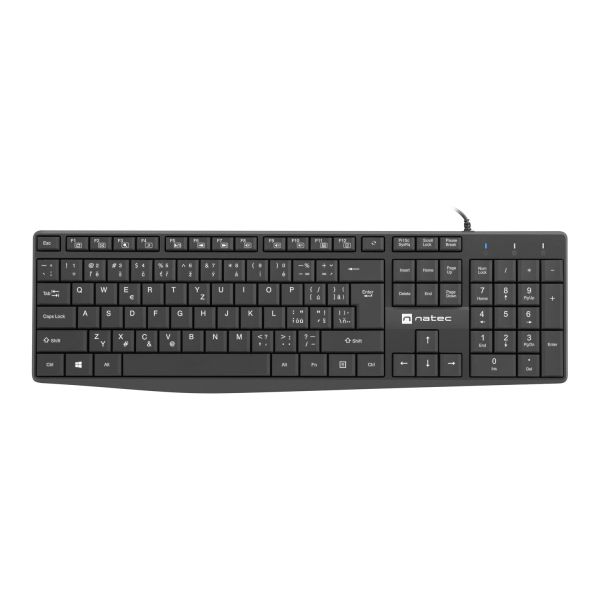 Natec klávesnica Nautilus 2/Drátová USB/ CZ- SK layout/Čierna NKL-1959
