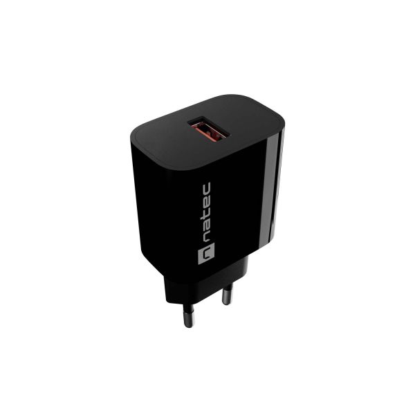 Univerzálna nabíjačka Natec RIBERA 18W, 1X USB-A, čierna NUC-2393