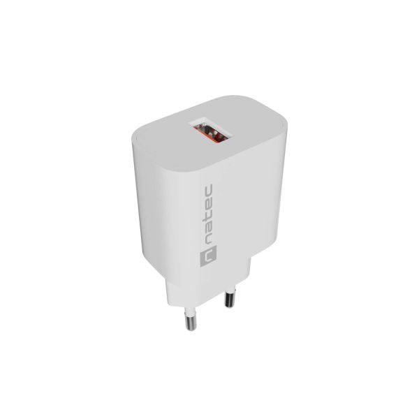 Univerzálna nabíjačka Natec RIBERA 18W, 1X USB-A, biela NUC-2392
