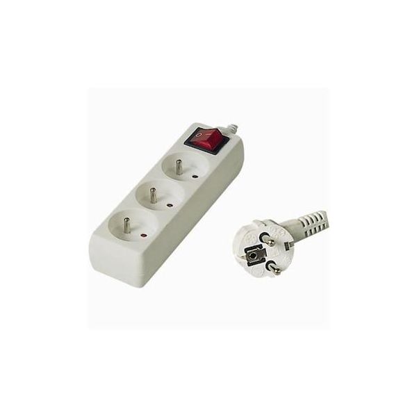 Predlžovací prívod 230V, 7m, 3 zásuvky + vypínač pp3k-07