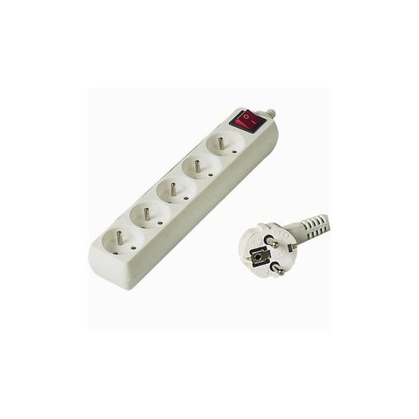 Predlžovací prívod 230V, 7m,5 zásuviek + vypínač pp5k-07