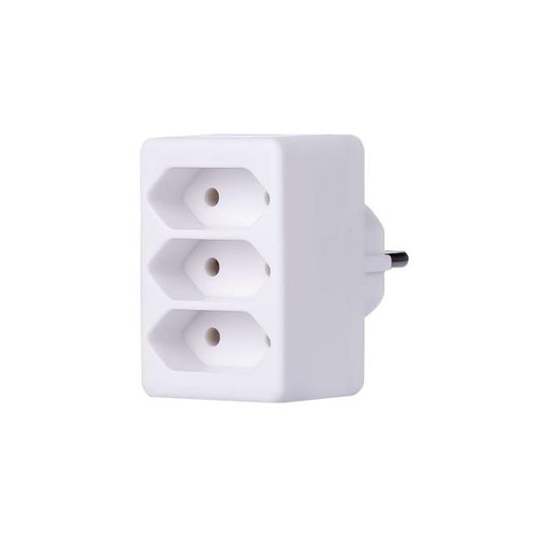 PremiumCord Roztrojka 230V biela 3x2,5A ppr03