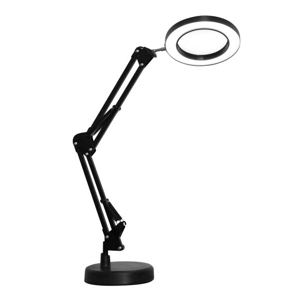 Platinet PDLD11 stolná LED lampa Magnify 10W stmievateľná s lupou, čierna PLADLL11N