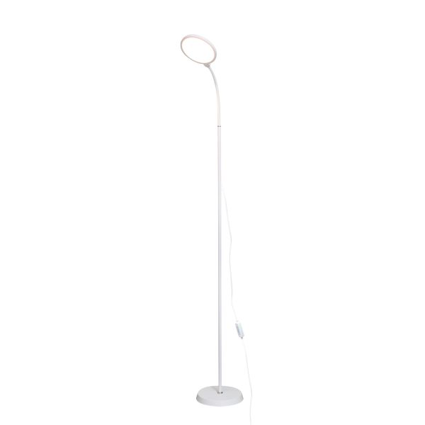 Platinet PFL1084W podlahová LED lampa 10W stmievateľná 2v1, biela PLAFLL1084BL