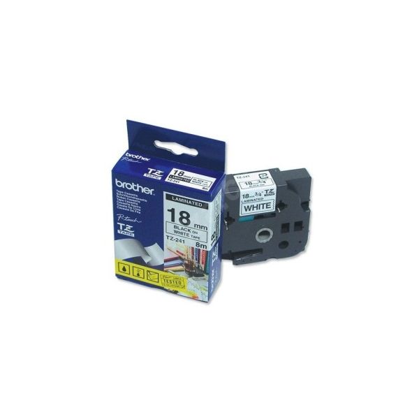 TZE-241, biela / čierna, 18mm TZE241