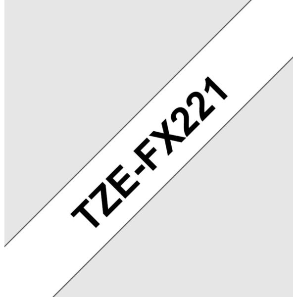TZE-FX221, biela/čierna, 9 mm, s flexibilnou páskou TZEFX221