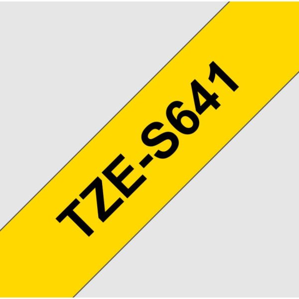 TZE-S641, žltá / čierna, 18mm TZES641