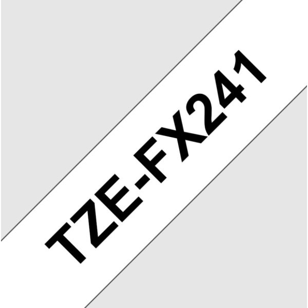 TZE-FX241, biela / čierna, 18 mm TZEFX241