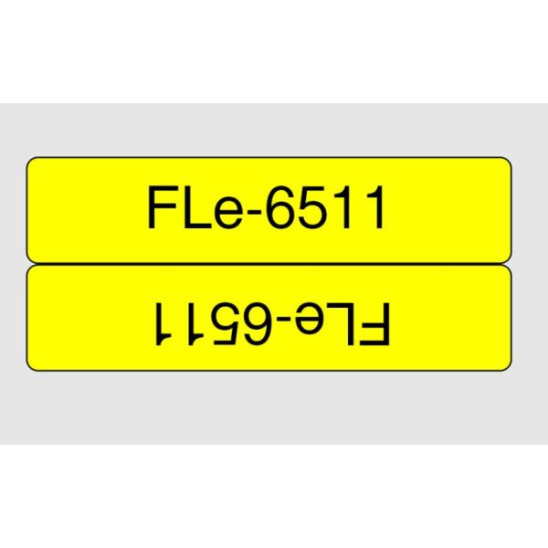 Brother FLE-6511, čierna na žltej, 21 mm šírka FLE6511