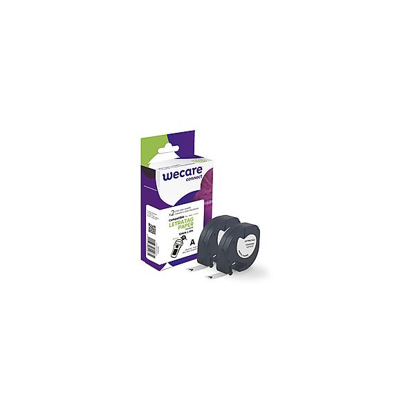 WECARE ARMOR páska kompatibilná s DYMO S0721510, Black/White, 2*12mm*4m K80006W4