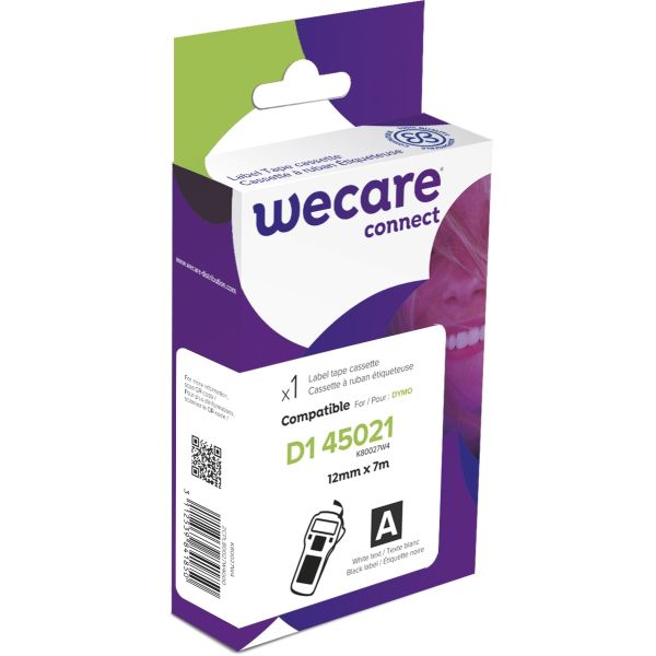 WECARE ARMOR páska kompatibilná s DYMO S0720610, White/Black, 12MM*7M K80027W4