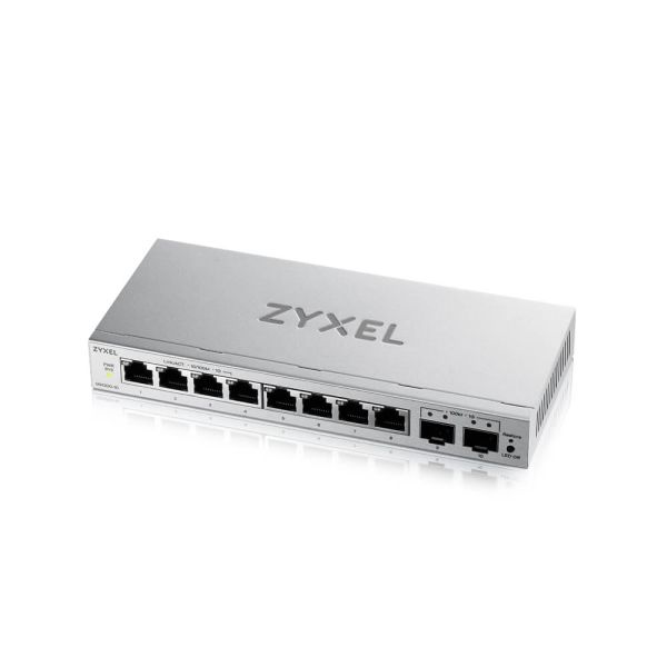 Zyxel GS1200-10 v3, 8 Port Gigabit, 2 x SFP webmanaged Desktop Switch GS1200-10V3-EU0101F