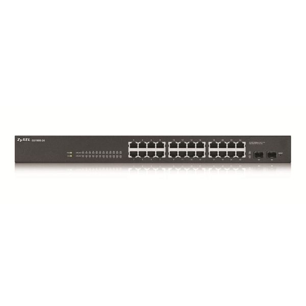 ZYXEL 24xGb 2xSFP fanless rack web sw.GS1900-24 v2 GS1900-24-EU0102F
