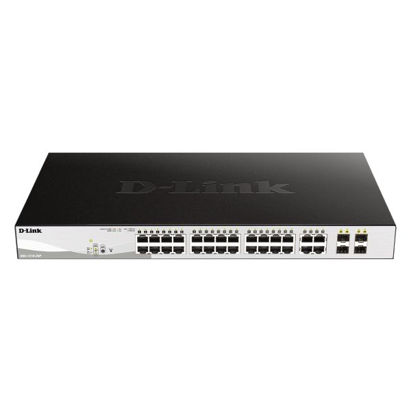 D-Link DGS-1210-28P L2/L3 Smart+ PoE switch, 24x PoE 10/100/1000 Base-T, 4x 1000Base-T/SFP, 193W DGS-1210-28P/E