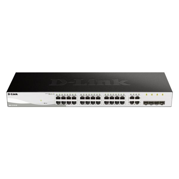 D-Link DGS-1210-28 L2/L3 Smart+ switch, 24x GbE, 4x RJ45/SFP, fanless DGS-1210-28/E