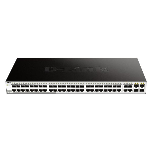 D-Link DGS-1210-52 L2/L3 Smart+ switch, 48x GbE, 4x RJ45/SFP, fanless DGS-1210-52/E