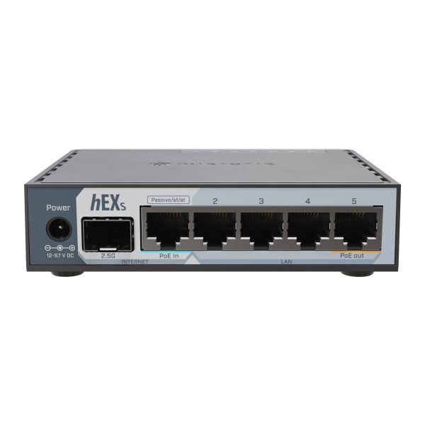 MikroTik E60iUGS, hEX S (2025 version) s RouterOS L4, desktop E60iUGS