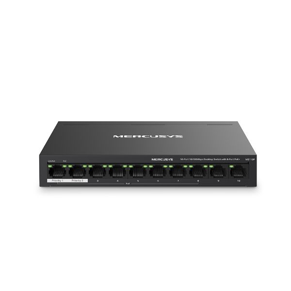 Mercusys MS110P 10xFE desktop switch 8xPoE+ MS110P