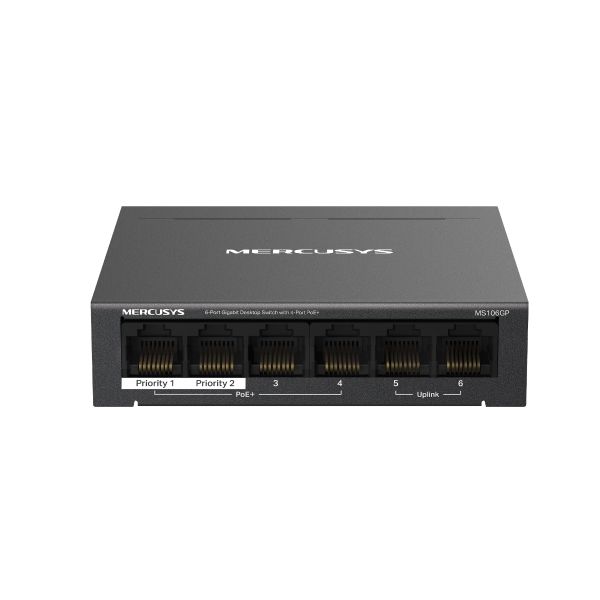 Mercusys MS106GP 6xGb desktop switch 4xPoE+ MS106GP