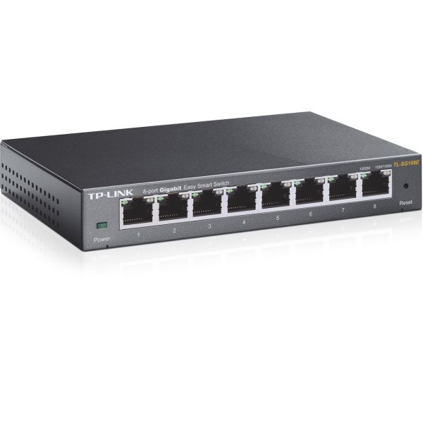 TP-Link TL-SG108E 8x Gb Fanless Easy Smart Switch TL-SG108E