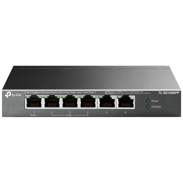 TP-Link TL-SG1006PP 2xGb nonPoE 3xPoE+ 1xPoE++ TL-SG1006PP