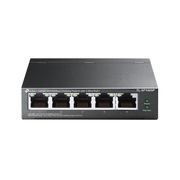 TP-Link TL-SF1005P 5x10/100 (4xPOE) 67W Desktop Steel CCTV Switch TL-SF1005P
