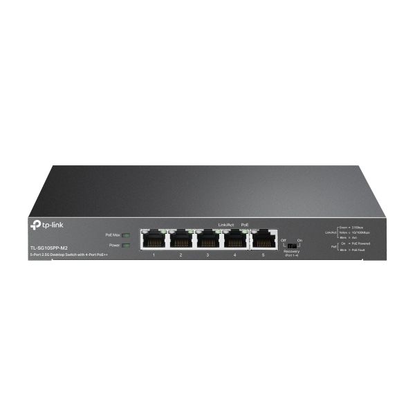 TP-Link TL-SG105PP-M2 5x2,5 Gb (4xPOE++) Desktop Switch TL-SG105PP-M2