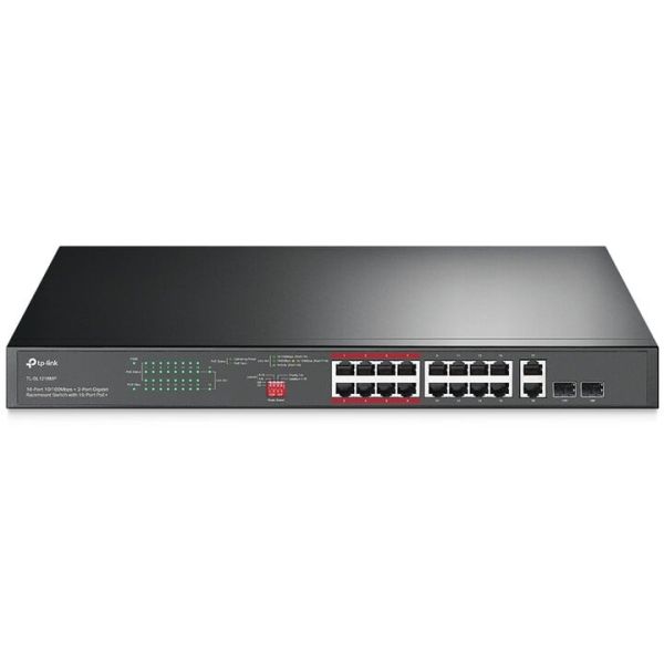 TP-Link TL-SL1218MP ver.2 16xFE 2xGb 2xSFP Unmanaged CCTV Switch 150W POE+ TL-SL1218MP