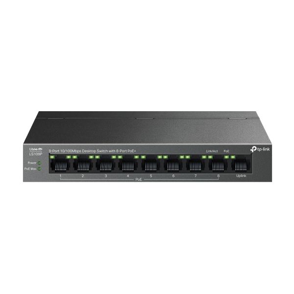 TP-Link LS109P 9x10/100 (8xPOE+) Desktop switch LS109P