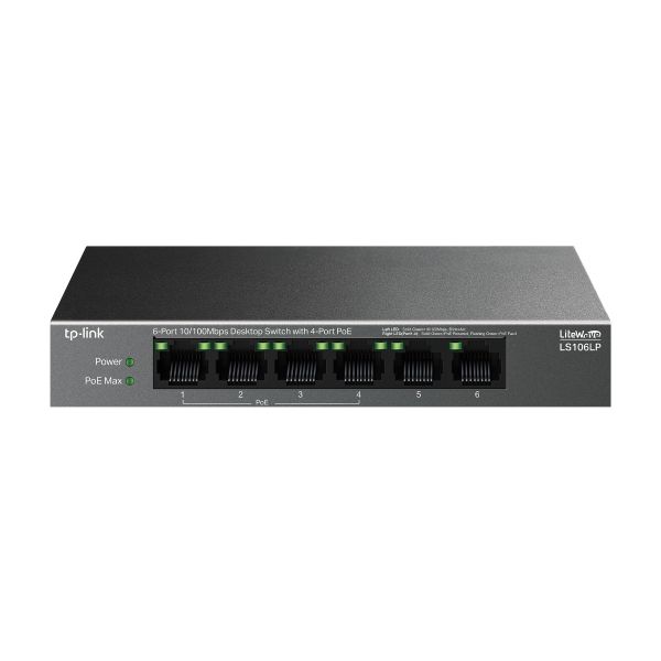 TP-Link LS106LP 6x10/100 (4xPOE) Desktop switch LS106LP