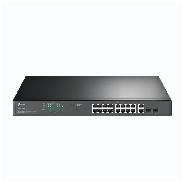TP-Link TL-SG1218MP 16xGb 250W POE+ 2xGb nonPOE, 2xSFP CCTV switch TL-SG1218MP