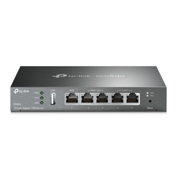 TP-Link ER605 v2 Gb Multi-WAN VPN router, port USB, Omada SDN ER605