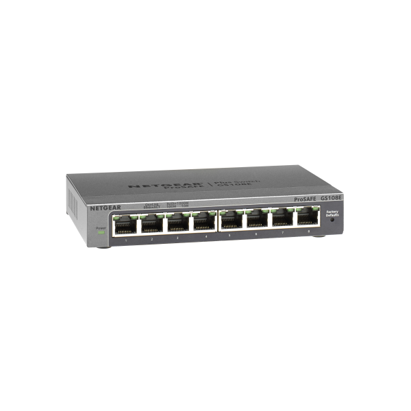 NETGEAR 8PT GIGABIT PLUS SWITCH, GS108e GS108E-400EUS