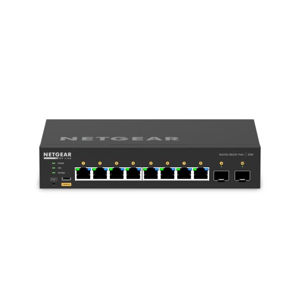 NETGEAR 10PT M4250-8G2XF-POE+ MANAGED SWCH GSM4210PX-100EUS