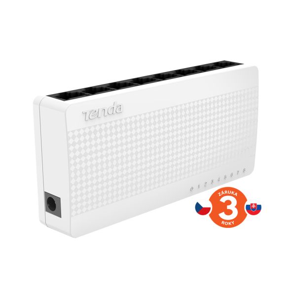 S108 8 x 10/100 Mb/s Mini Eco Switch, Desktop, Auto MDI/MDIX, spotreba do 2,1 Watt 75010108