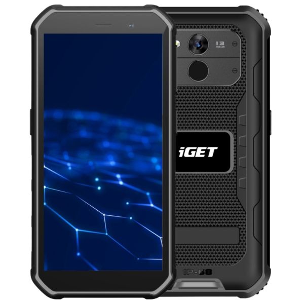 iGET T1 6 + 128 Black - odolný mobilný telefón 84008201