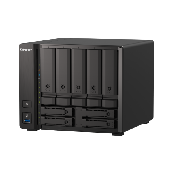 QNAP TS-h973AX-8G (Ryzen 2,2GHz, ZFS, 8GB RAM, 5x 3,5" + 4x 2,5" SATA/2x U.2, 2x 2,5GbE, 1x 10GbE) TS-h973AX-8G