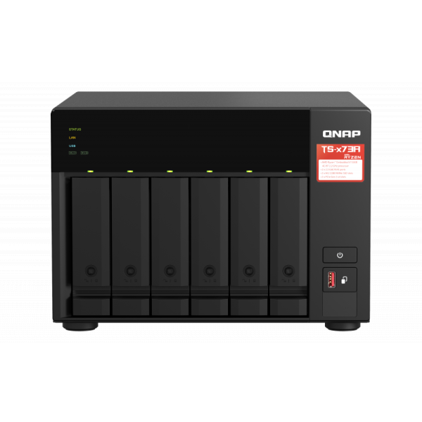 QNAP TS-673A-8G (Ryzen 2,2GHz / 8GB RAM / 6x SATA / 2x M.2 NVMe slot / 2x 2,5GbE / 2x PCIe / 4x USB) TS-673A-8G