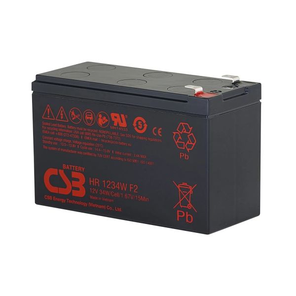 Batérie CSB HR1221WF2; 12V; 5Ah/21W, F2 HR1234WF2