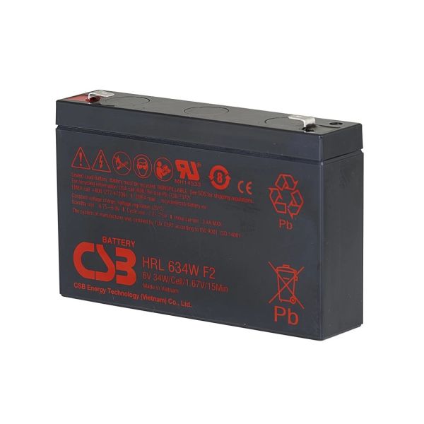 Batérie CSB HR1234WF2; 12V, 9Ah/34W, F2 HRL634WF2