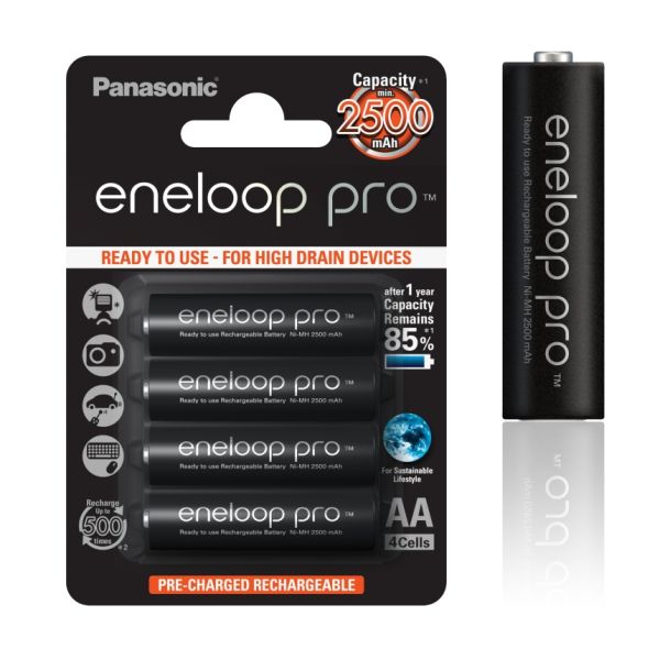 Panasonic Eneloop Pre AA NiMH 1,2 V 2500mAh BL4 11486