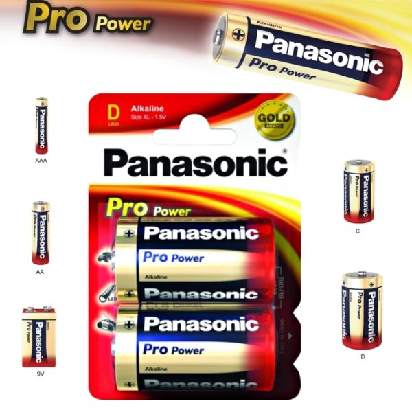 Batéria, D veľkokapacitná, 2 ks, PANASONIC "Pro power", 2ks