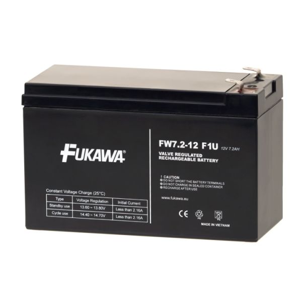 Akumulátor FUKAWA FW 7.2-12 F1U (12V 7,2Ah) fastón 4,8mm 12341