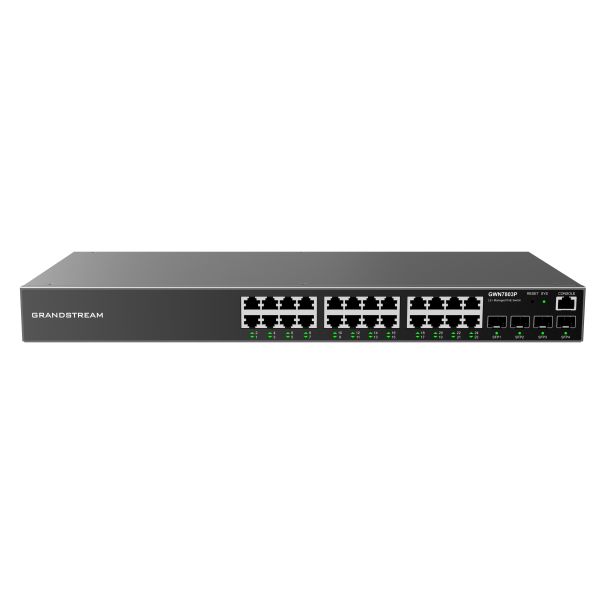Grandstream GWN7803P L2+ Managed Network PoE Switch 24x 1Gb RJ45, 4x SFP, DHCP, QoS, VLAN GWN7803P