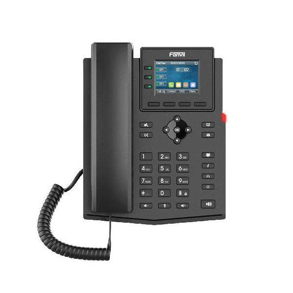 Fanvil X303G SIP telefón, 2,4" bar.disp., 4SIP, dual Gbit, PoE X303G
