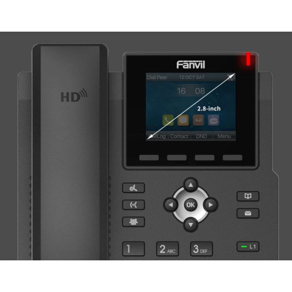 Fanvil X3SG SIP telefón, 2,8" bar.disp., 4SIP, dual Gbit, PoE X3SG