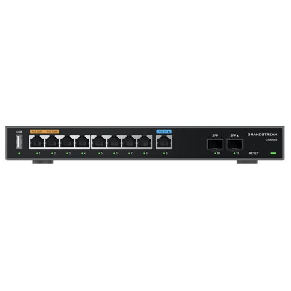 Grandstream GWN7003 VPN router 2 SFP, 9 Gb porty / 1 PoE in, 2 PoE out GWN7003