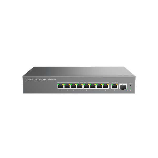 Grandstream GWN7721PE L2 Lite managed 2,5G switch, 8x 2.5GbE, 1x 10G, 1x SFP+, PoE++ GWN7721PE